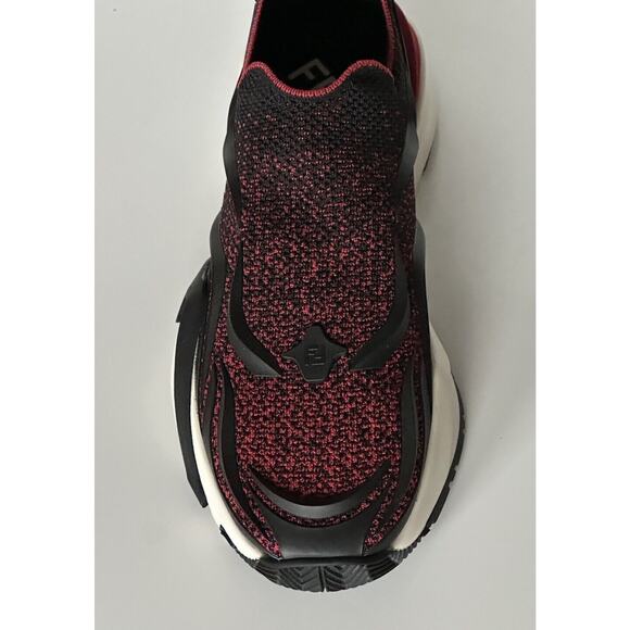 NIB 1050 Fendi Flow Men\'s Fabric Black/Red Sneakers 11 US (Fendi 10) 7E1504 IT main image 8